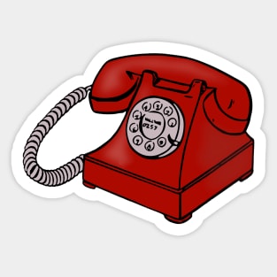 Retro Rotary Dial Telephone Sticker